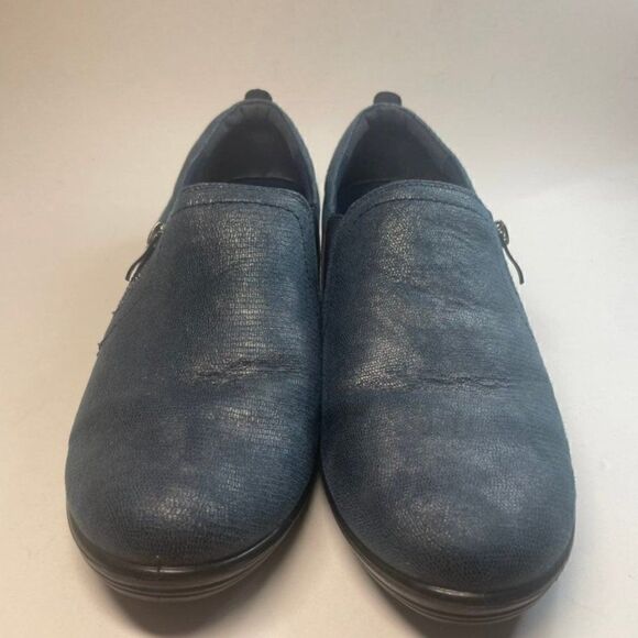 Flexus Suede Mandiella Navy Italian Comfort Shoes - Picture 3 of 10